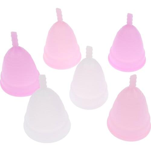 2pcs Menstrual Cup For Women Feminine Hygiene Medical Grade Silicone Vagina Cup