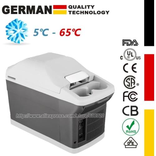 9L Car Refrigerator, Car and Home Dual-use 12V Heating and Cooling Box Portable Refrigerated Small Refrigerator Fast Cooling