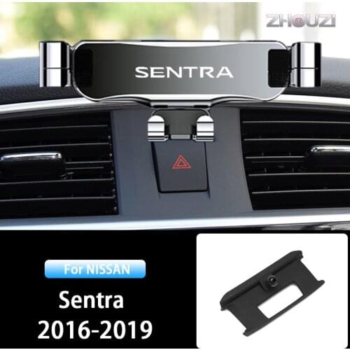 Car Mobile Phone Holder Air Vent Mounts Stand GPS Gravity Navigation Bracket For Nissan Sentra B17 2016-2019 Car Accessories
