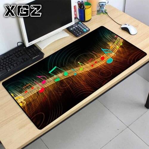 XGZ Large Mouse Pad Happy Note Pattern Computer Notebook Office Game Accessories Desk Mat Wireless Charging Mouse Pad