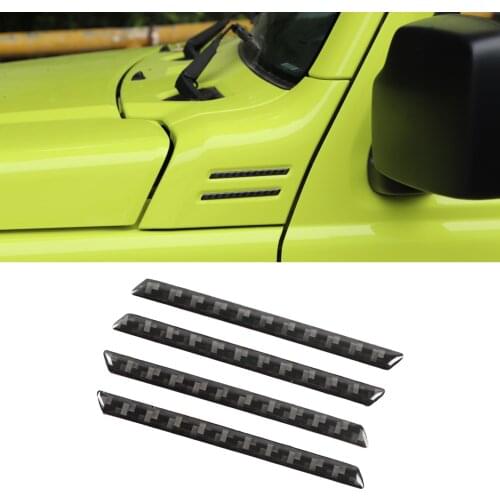 Areyourshop For Suzuki Jimny 2019+ Carbon Fiber A-pillar Corner Decorative Sticker Cover Car Auto Accessories Parts