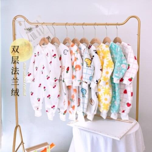 Baby split sleeping bag children flannel reinforced kick by baby Spring and autumn winter onesies all-season pajamas