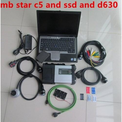 MB STAR C5 Mercdes scanner with software V2020.12 install in D630 used Laptop DAS/hht SD Connect 5 Diagnostic tool