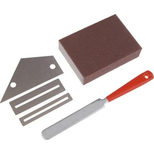 Guitar Tool Set Kit Fret Rocker+Fret File+Grinding Sponge+Fretboard Guard