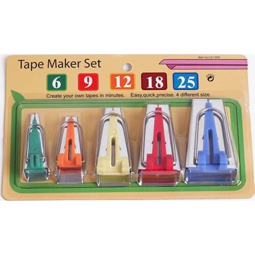 Sewing Accessories Bias Tape Makers - 5 size 6mm 9mm 12mm 18mm 25mm bias binding tape maker 4 size and 5 size choose 9mm