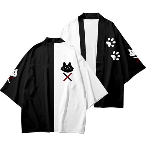 Men Women Harajuku Japanese Kimono Haori Cardigan VTuber Ookami Mio Cosplay Costume Hololive Yukata Tee Tops Shirt Drop Ship