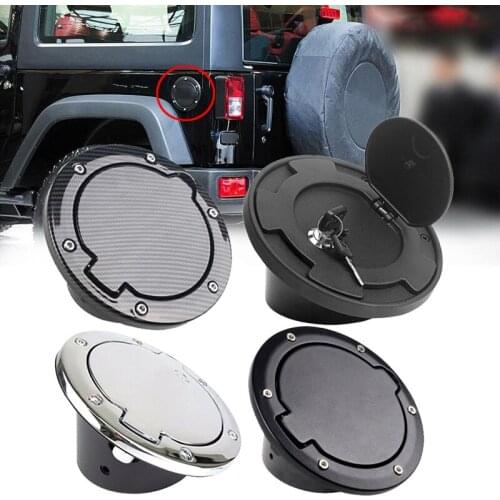 1PC Car Fuel Filler Door Cover Gas Tank Cap For 07-17 Jeep Wrangler JK Rubicon Sahara Unlimited Auto Accessories Replacement
