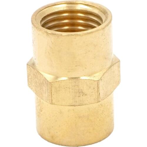 1/4" NPT Female Hex Nipple Reducer Brass Pipe Fitting Connector Adapter Water Gas Oil Fuel Max Pressure 229 PSI