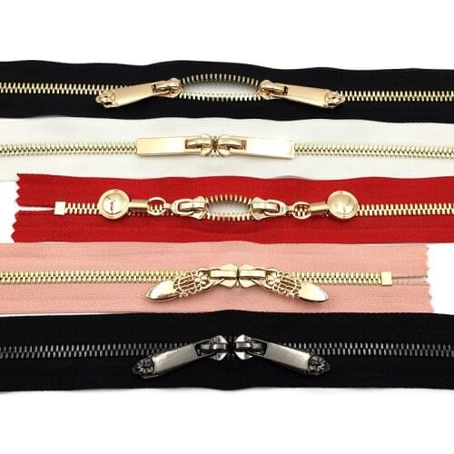 #5 metal zipper for diy sewing close end zipper double sliders for hand bag backpack zipper repair 2pcs/lot 30cm 40cm 50cm 60cm