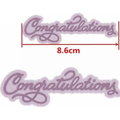 Congratulations Metal Cutting Dies Stencils Congratulations Phrase Die Cuts For Card Making DIY Decoration Crafts Cards