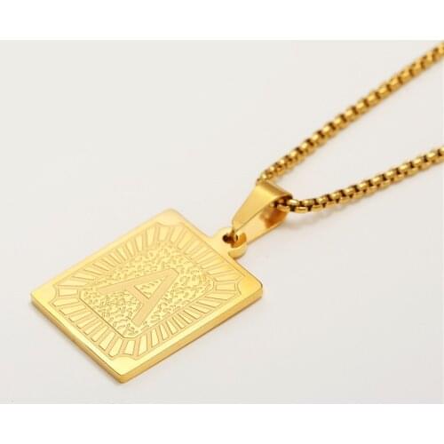 Fashion Initial Name Necklaces for Women Men Gold Color 26 Letter Pendant Necklaces Best Friend Jewelry Gifts Dropshipping