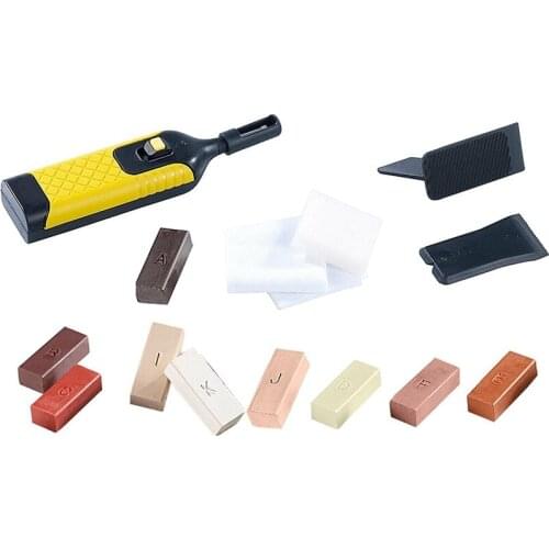 New 19Pcs Laminate Repair Kit Wax System Floor Worktop Sturdy Case Chips Scratches