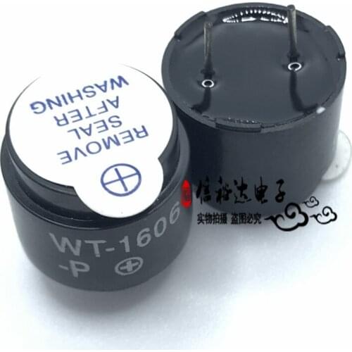 Original new 100% 16MM external drive electromagnetic passive buzzer 6V 85DB PAC-WT-1606-P (Inductor)