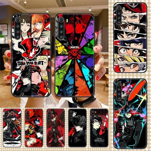 Persona 5 Anime Phone case For Xiaomi Redmi Note 7 7A 8 8T 9 9A 9S 10 K30 Pro Ultra black silicone cell cover trend waterproof