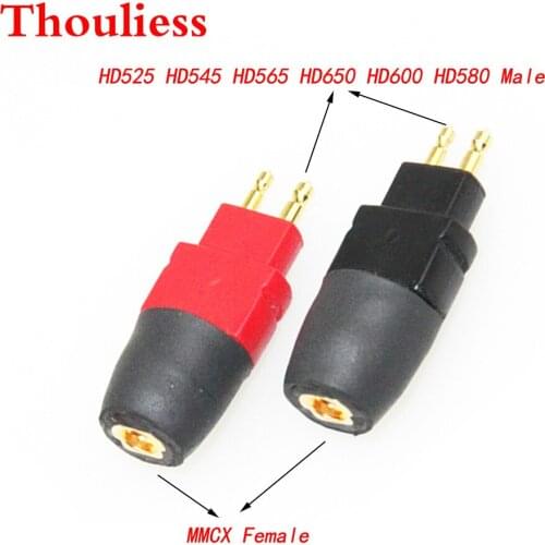 Thouliess Headphone Plug for HD525 HD545 HD565 HD650 HD600 HD580 Male to MMCX Female Converter Adapter MMCX to HD650 HD600 Male