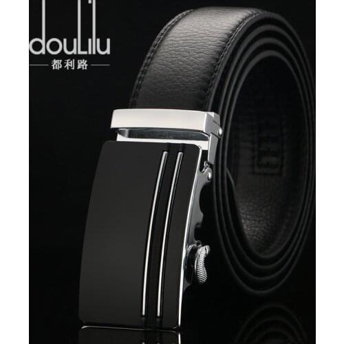 Belts For Men High Quality Male Strap 100% Good Quality Cowskin Genuine Luxury Leather Mens Metal Automatic Buckle Vintage Belt