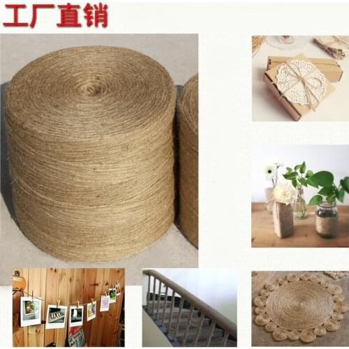 1.5/2.5mm Natural Jute Rope Soft 100M Natural Jute Twine Gift Box String Rope Floral Craft Wedding Tags Wrap Decor