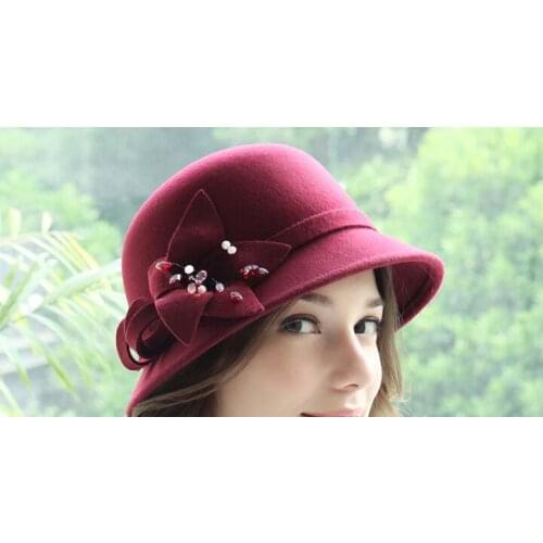 Custom High Quality Women Fedora Wool Hat