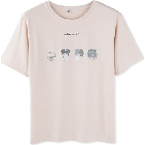 Neatie kiddie Summer Streetwear Character Letter Funny Tshirt Women Clothing Basic Casual Loose Khaki T-shirt Tops