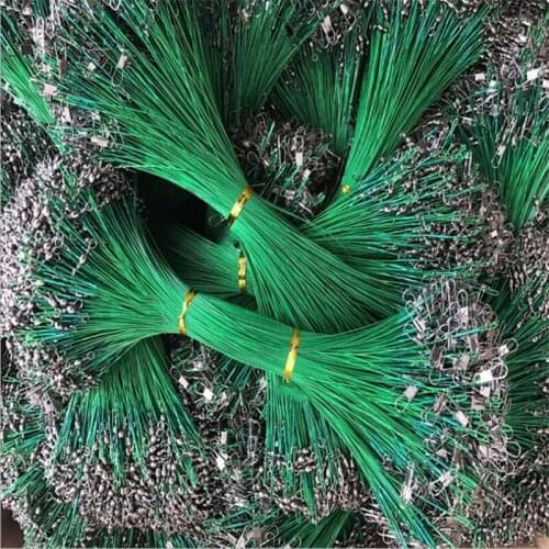 10PCS Anti Bite Steel Fishing Line 15cm-30cm Steel Wire Leader With Swivel Fishing Accessory Fishing Wire Leash