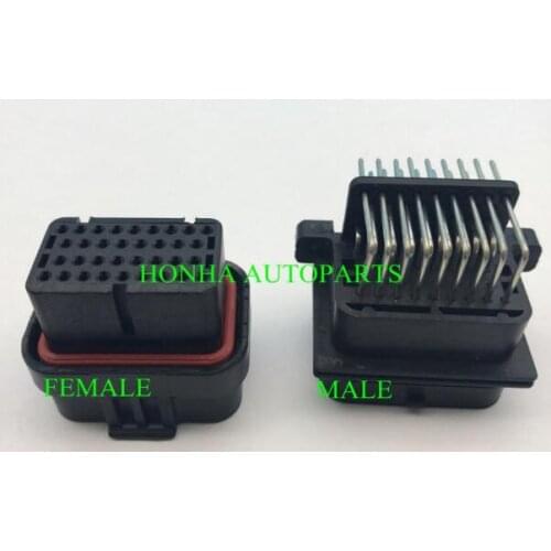 34 pin male and female waterproof ECU Socket Straight housing Plug 4-1437290-0 3-1437290-9