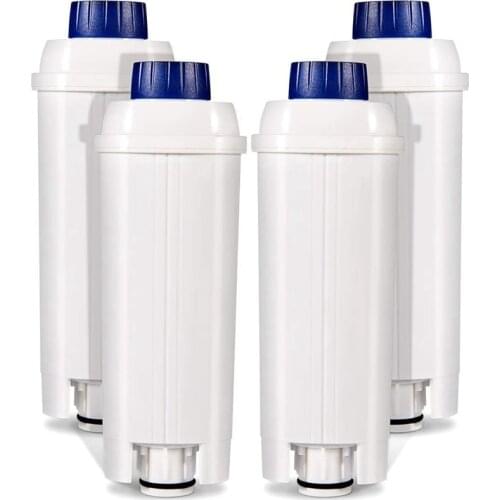 4 Pack of Coffee Machine Filter for Delonghi DLSC002 Filter ECAM, Esam, ETAM, BCO, EC with Activated Carbon Softener