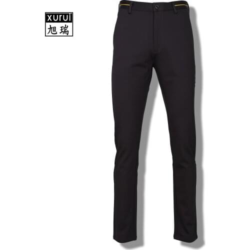 Fashion Mens Casual Business Dress Formal Pant Cotton Stretch Trousers Long Straight Male Black Plus Big Size 30-44
