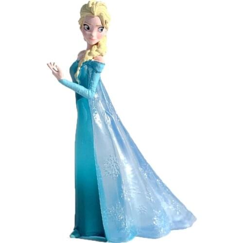 Disney Cartoon Frozen Play House Toy Doll Elsa Anna Rapunzel Princess Kristoff Flynn Ryder Ornaments Model Child Birthday Gift