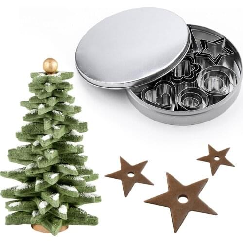 Cake Decorating Tools Flower/Heart/Circle/Star/Square Stainless Steel Biscuit Cookie Cutter Baking Accessories Pasty Tools