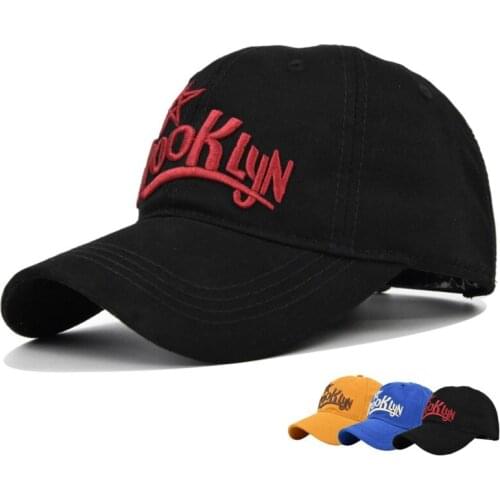 New Fashion Adult Women Baseball Caps Letter Washed Summer Adjustable Men Cotton Caps Snapback Lady Casual Hat