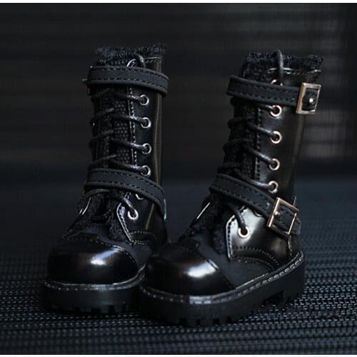 BJD doll shoes are suitable for 1/3 1/4 MSD DD Uncle doll size mens and womens mid-boot black and brown with doll accessories