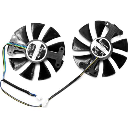 Dual Cooling Fan Graphics Card Cooler Fans for Dataland PowerColor RX480 RX470 470D 580 Spare Parts