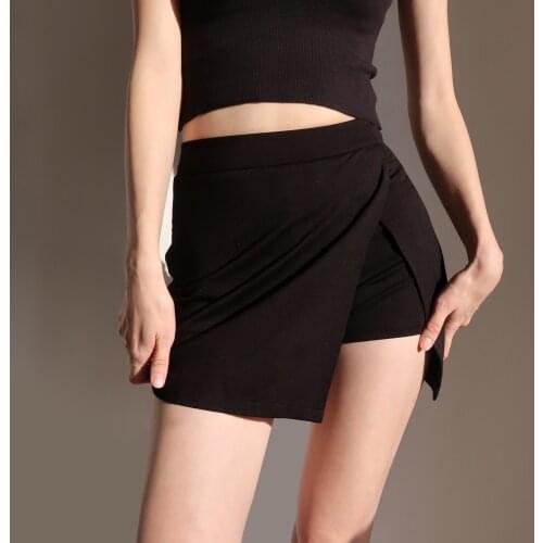 Sexy slim black skirt with side slits, high waist, leg length, A-line skirt, hip skirt y2k mini skirts vintage harajuku egirl