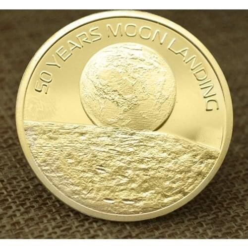 Astronauts Moon Landing 50th Anniversary Collectible Coin Gift Lucky Challenge Coin