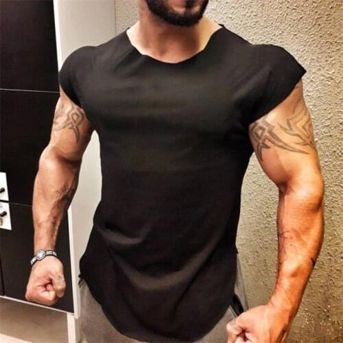 New Summer Fashion Leisure Solid Tank Top Men Fitness Bodybuilding Muscle Vest Slim fit Shirts Cotton Tee tops Gyms Clothing