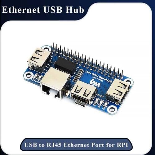 Raspberry Pi 4 B ETH HUB HAT USB to RJ45 Enthernet Port 3 USB Port Extenstion Board for Raspberry Pi 4 Model B 3B Plus Zero W
