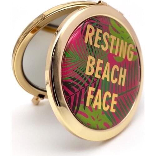 Portable Mirror Metal Flip Pocket Mirror Portable Folding Makeup Mirror Gift Mirror Double-sided Round Mirror Hand Mirror 2021