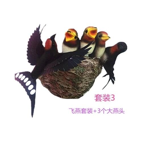 Birds nest flying swallow bird decoration wall home living room nest swallow model Animal cicadas display home statue sculpture