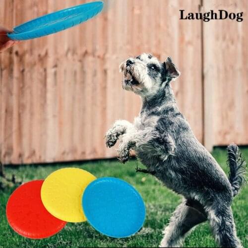 1pc Silicone Flying Saucer For Dogs Toy Rubber Flying Discs Resistant Chew Puppy Training Outdoor Games Pet Supplies Flying Disk