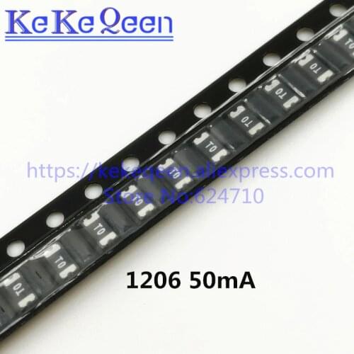 100PCS 1206 30V 60V SMT SMD PPTC Resettable Fuses 50MA/100MA/200MA/500MA/750MA/1100MA/2000MA 0.05A/0.1A/0.2A/0.5A/0.75A/1.1A/2A