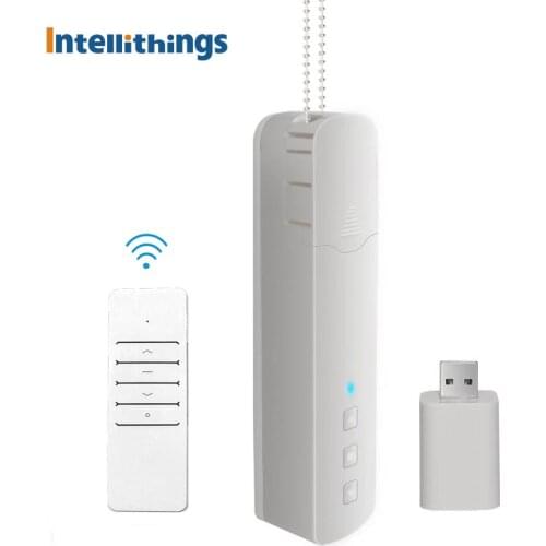 Intellithings Tuya WiFi Roller Shade Blinds Motor Driver Built in Battery Alexa Google Assistant Voice Control