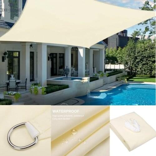 DH-Waterproof Sun Shelter Sunshade Protection Shade Sail Awning Camping Shade Cloth Large For Outdoor Canopy Garden Patio