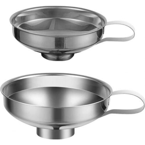 Stainless Steel FunnelFunnel Kitchen Oil Liquid Funnel Effective Canning Funnel Wide Mouth Jar Hopper Kitchen Tool for Home