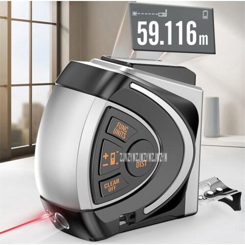 High Precision 60M Laser Distance Meter Professional Measuring Tool Laser Tape Rechargeable Laser Rangefinder Ruler m/in/ft/in