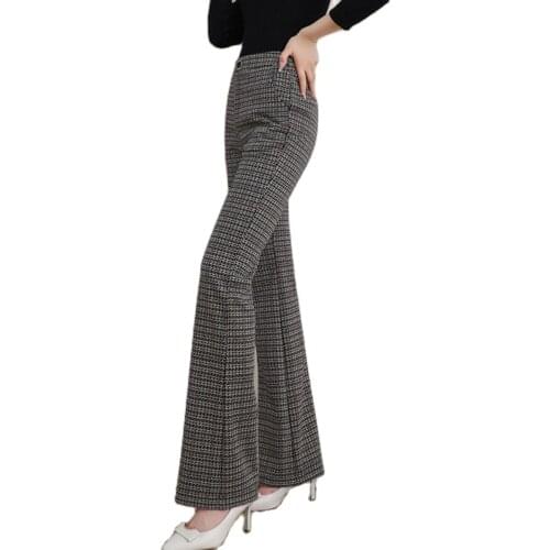YUEYUAN Women's Plaid Trousers