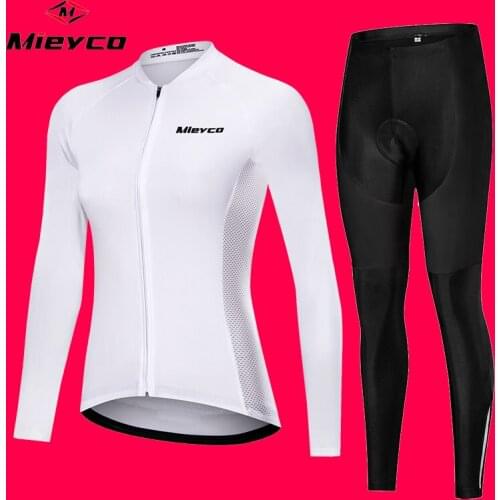 Women Cycling Jersey Set Triathlon Long Sleeve Cycling Bicycle Clothing Quick-Dry Maillot Ropa Ciclismo Bike Clothes Cycling Set