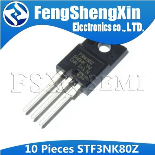 10pcs/lot STF3NK80Z TO-220F STF3NK80 TO-220 F3NK80Z Power MOSFET