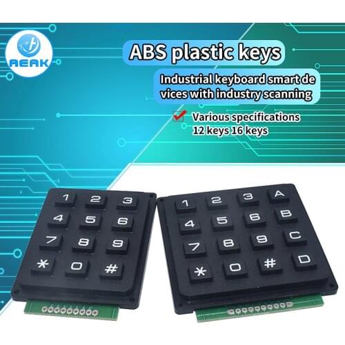 12 16 Key 4*4 4*3 Membrane Switch Keypad 4 x 4 4 x 3 Matrix Array Matrix keyboard membrane switch keypad for arduino