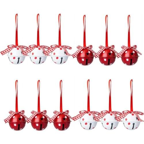 12PCS Christmas Metal Bell Bar Party Christmas Tree Pendant