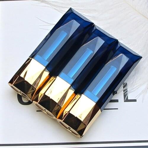 Diamond Black Blue Empty Lipstick Tube Homemade DIY Lip Balm Gloss Tubes Refillable Bottles Lip Rouge Compact Containers 20pcs